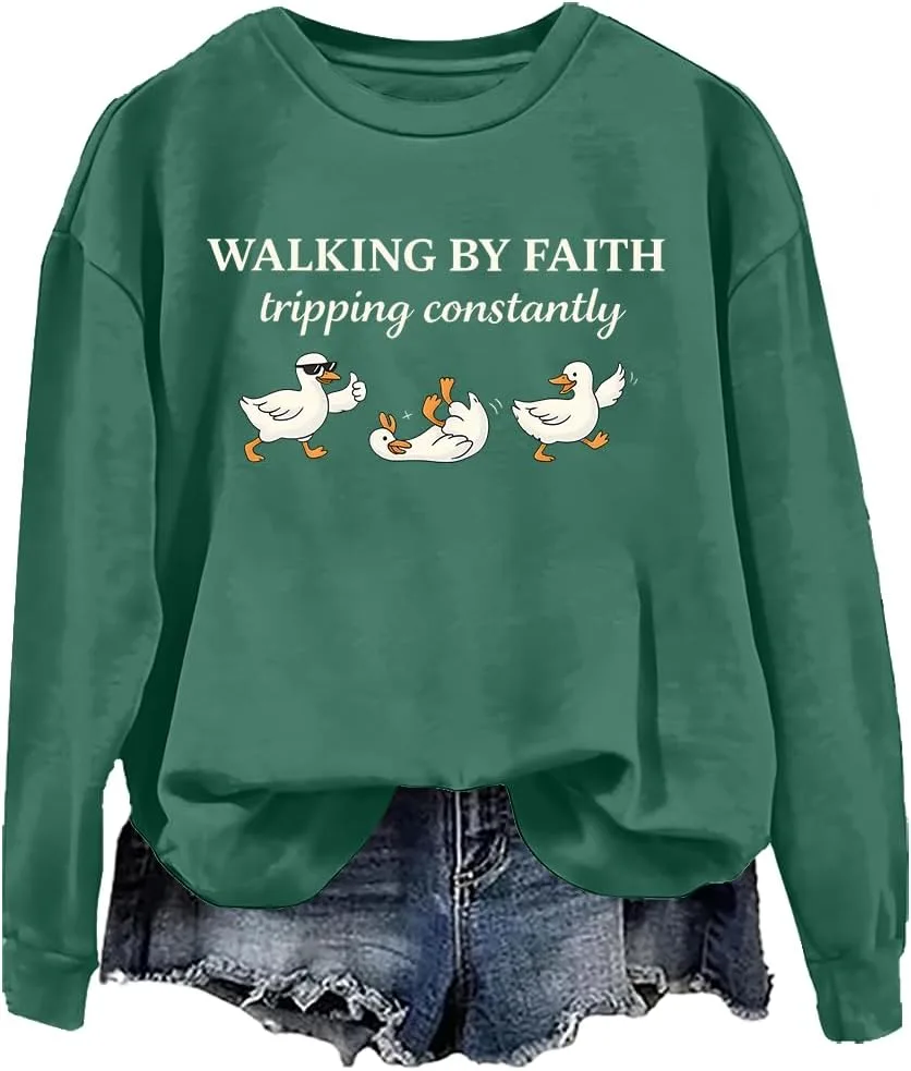 Walking By Faith Tripping Constantly Goose Sweatshirt NACJOM
Walking By Faith Tripping Constantly Goose Sweatshirt NACJOM