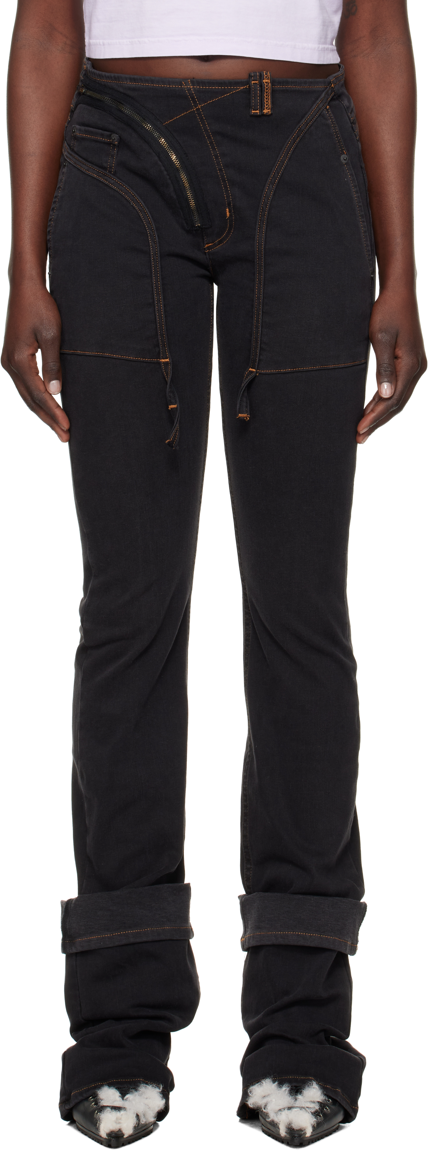 Серые джинсы с открытой спиной Ottolinger
Серые джинсы с открытой спиной Ottolinger