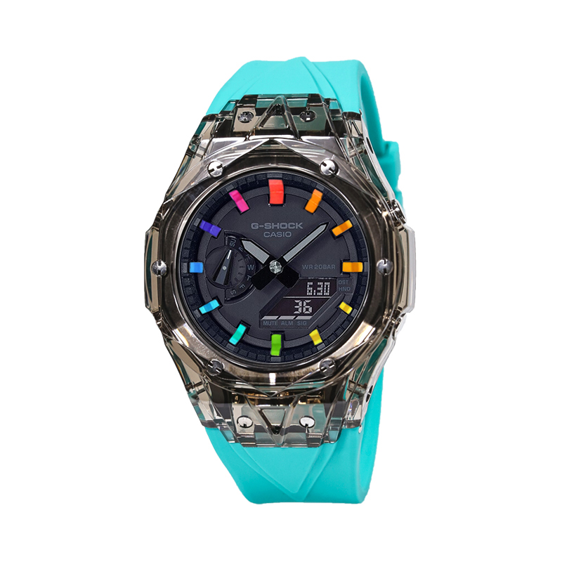 Часы Casio G-Shock Analog-Digital 2100 Series, арт. GA-2100-1A1, Tiffany/черный прозрачный/черно-радужный
Часы Casio G-Shock Analog-Digital 2100 Series, арт. GA-2100-1A1, Tiffany/черный прозрачный/черно-радужный
