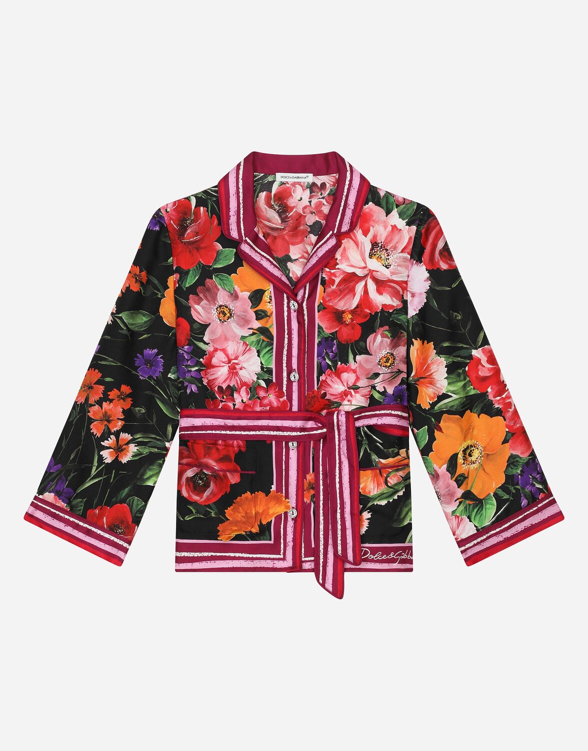 Рубашка из твила с цветочным принтом на черном фоне Dolce&Gabbana, мультиколор
Рубашка из твила с цветочным принтом на черном фоне Dolce&Gabbana, мультиколор