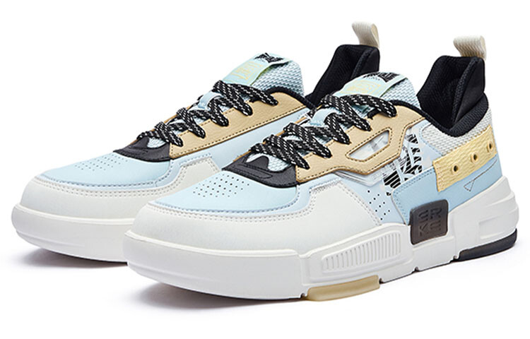 Кеды мужские, обувь для скейтбординга низкая серый/синий Erke 
Кеды мужские, обувь для скейтбординга низкая серый/синий Erke