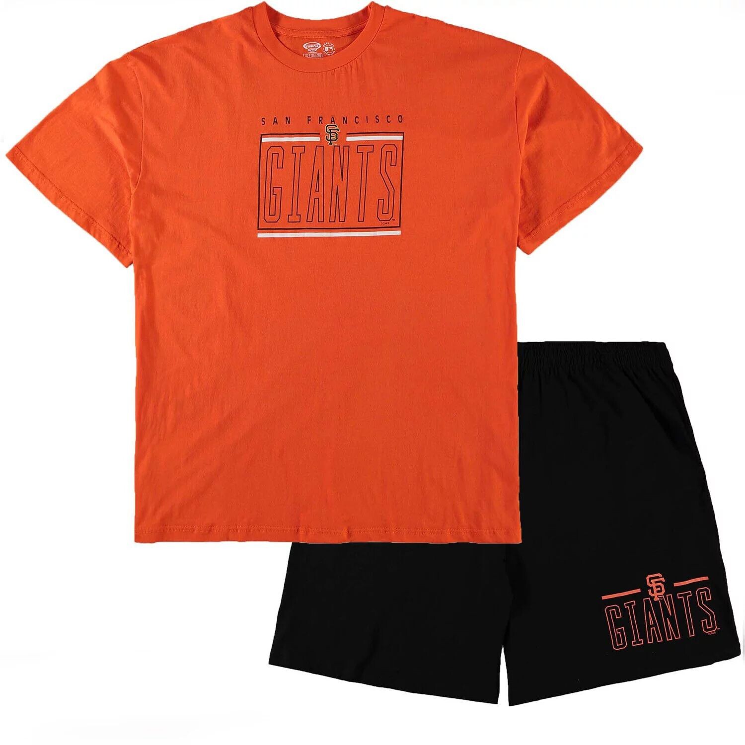 Мужской комплект для сна, оранжевая/черная футболка San Francisco Giants Big & Tall Concepts Sport и шорты
Мужской комплект для сна, оранжевая/черная футболка San Francisco Giants Big & Tall Concepts Sport и шорты