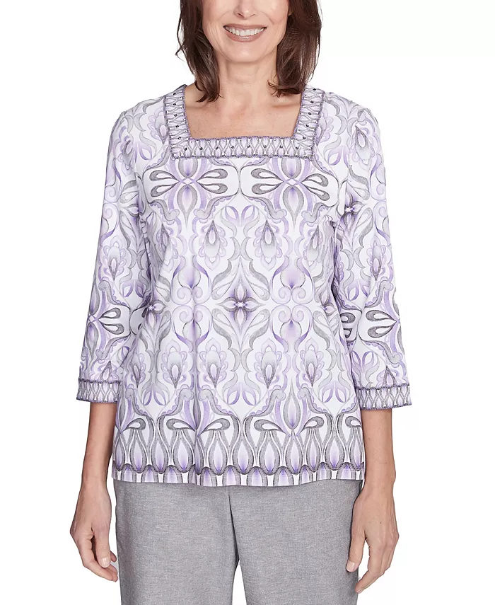 Женский топ Crystal Springs Border Medallion Kaleidoscope Square Degree Alfred Dunner, мультиколор
Женский топ Crystal Springs Border Medallion Kaleidoscope Square Degree Alfred Dunner, мультиколор