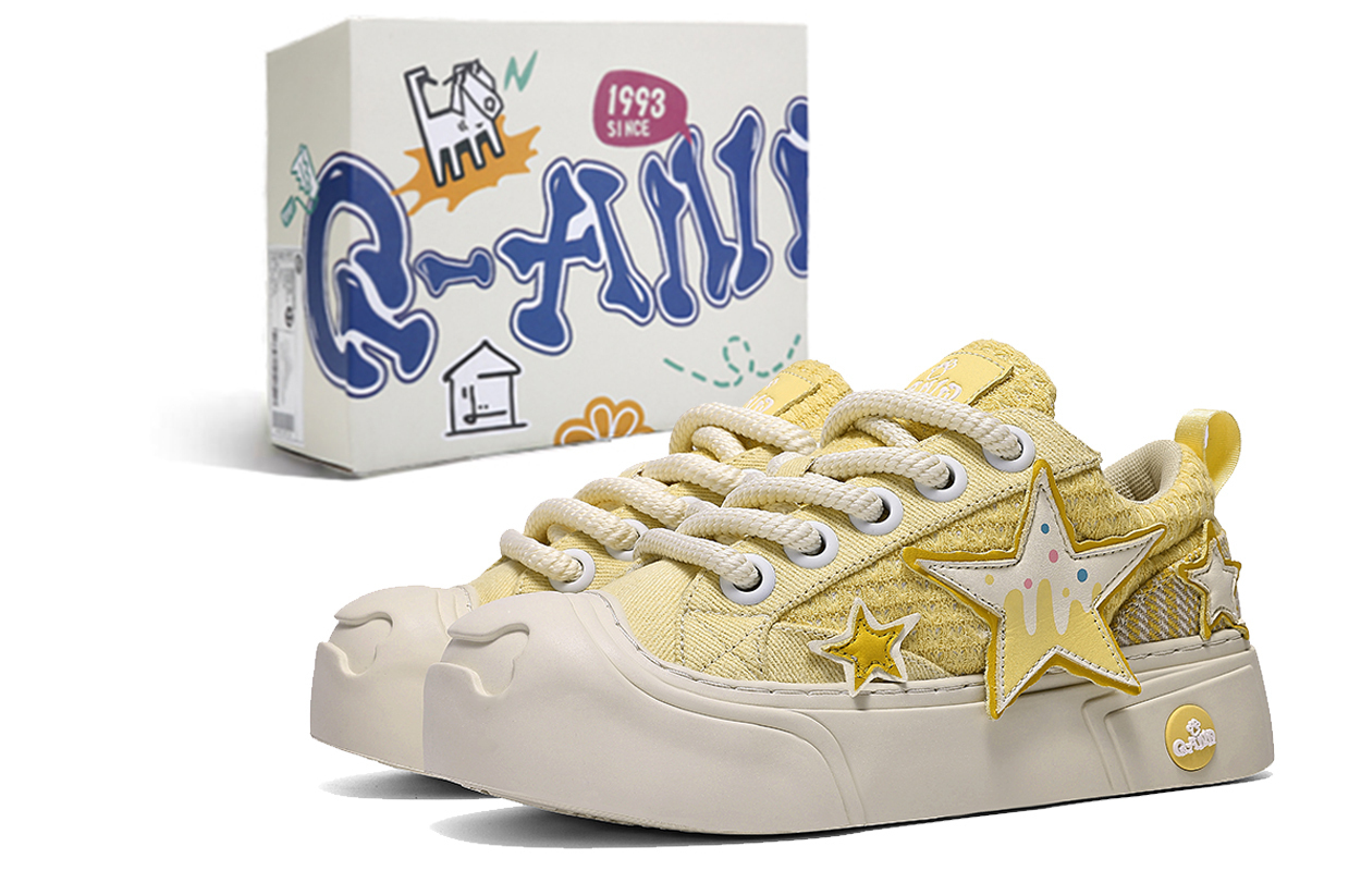 Q-AND Кроссовки для скейтбординга Q AND с противоскользящей и износостойкой подошвой, на платформе, низкие, унисекс, ананасово-желтые, цвет Pineapple Yellow
Q-AND Кроссовки для скейтбординга Q AND с противоскользящей и износостойкой подошвой, на платформе, низкие, унисекс, ананасово-желтые, цвет Pineapple Yellow