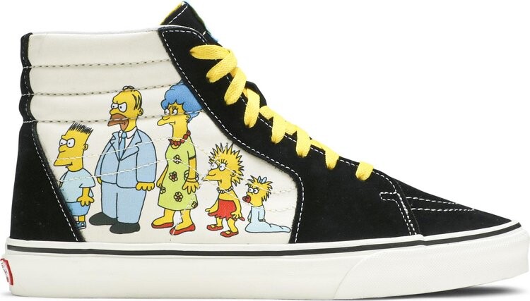 Кеды Vans The Simpsons x Sk8-Hi Simpsons Family 1987-2020, белый 
Кеды Vans The Simpsons x Sk8-Hi Simpsons Family 1987-2020, белый