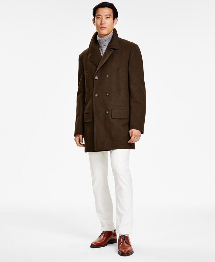 Мужские двубортные полушерстяные бушлаты классического кроя Michael Kors, зеленый
Мужские двубортные полушерстяные бушлаты классического кроя Michael Kors, зеленый