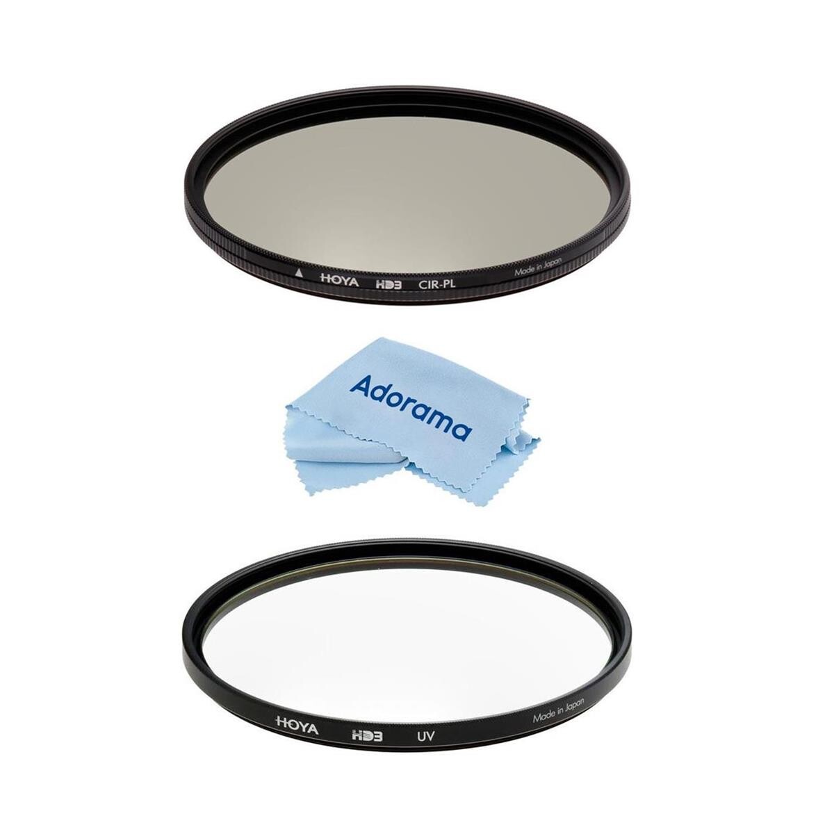Hoya 55mm HD3 UV and Circular Polarizer Filter Kit - With Microfiber Cloth
Hoya 55mm HD3 UV and Circular Polarizer Filter Kit - With Microfiber Cloth