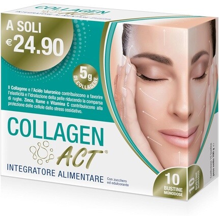 Linea Act Collagen Act Добавка для здоровья кожи, 10 пакетиков 
Linea Act Collagen Act Добавка для здоровья кожи, 10 пакетиков