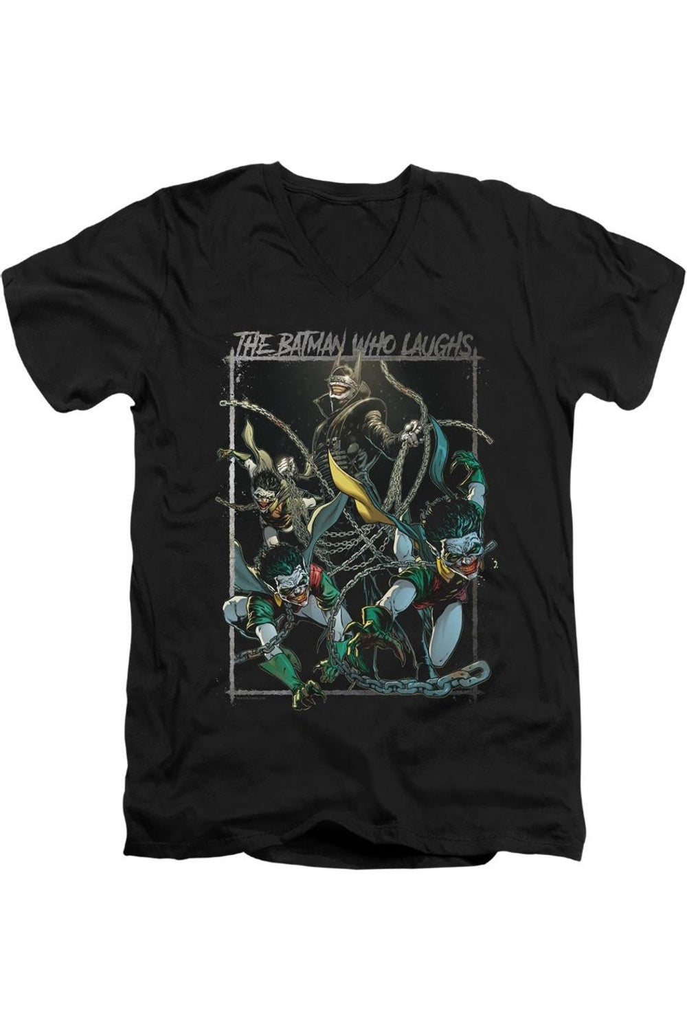 Футболка из хлопка премиум-класса с коротким рукавом и V-образным вырезом «Бэтмен, который смеется» для взрослых Gildan, черный
Футболка из хлопка премиум-класса с коротким рукавом и V-образным вырезом «Бэтмен, который смеется» для взрослых Gildan, черный