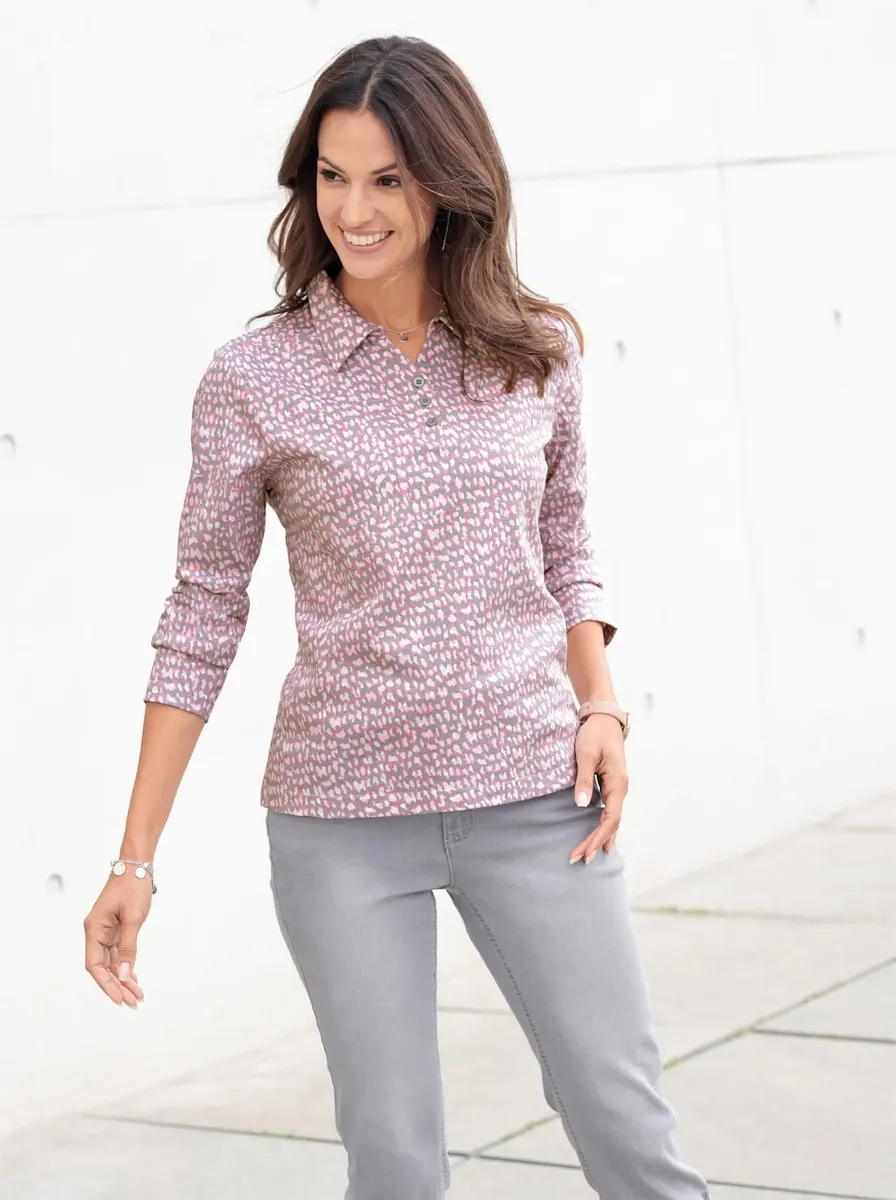 Рубашка-поло Inspirations "Рубашка" Inspirationen, цвет Hortensie-Steingrau-Bedruckt
Рубашка-поло Inspirations "Рубашка" Inspirationen, цвет Hortensie-Steingrau-Bedruckt