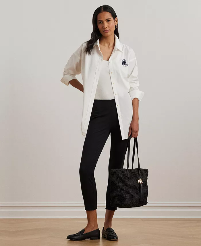 Укороченные узкие брюки из твила Lauren Ralph Lauren, черный
Укороченные узкие брюки из твила Lauren Ralph Lauren, черный