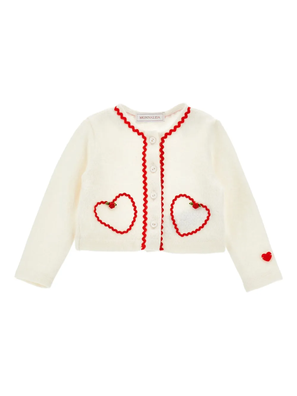 Кардиган с вышивкой Monnalisa, белый
Кардиган с вышивкой Monnalisa, белый