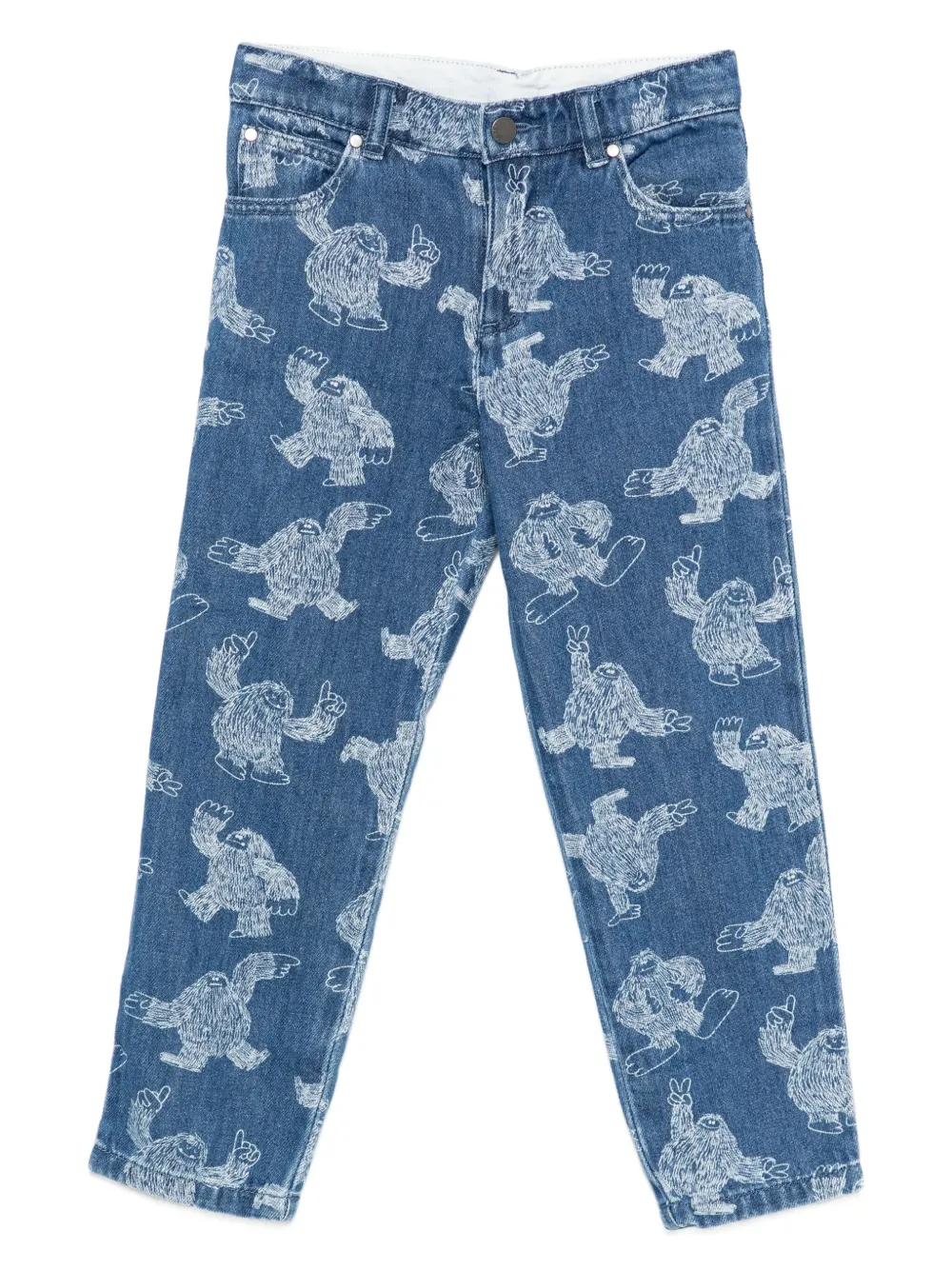 Джинсы с принтом Stella McCartney Kids, синий 
Джинсы с принтом Stella McCartney Kids, синий