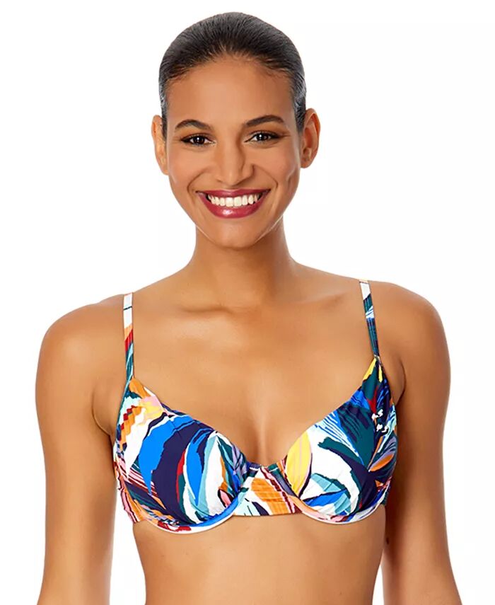 Женский бикини-топ на косточках с принтом Anne Cole, мультиколор 
Женский бикини-топ на косточках с принтом Anne Cole, мультиколор