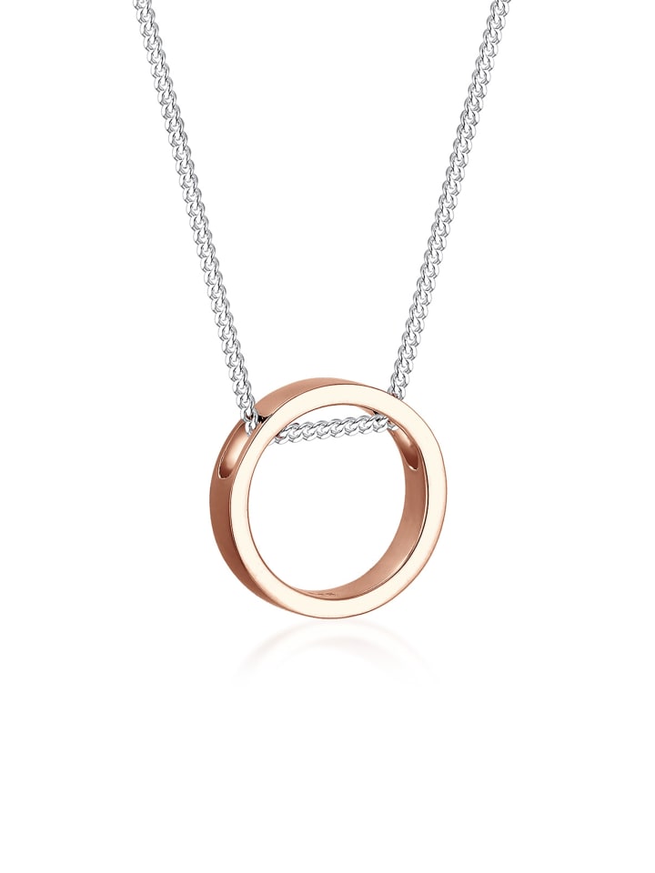 Elli Колье из розового золота 925 пробы, кольцо с двухцветным/трехцветным серебряным орнаментом
Elli Колье из розового золота 925 пробы, кольцо с двухцветным/трехцветным серебряным орнаментом