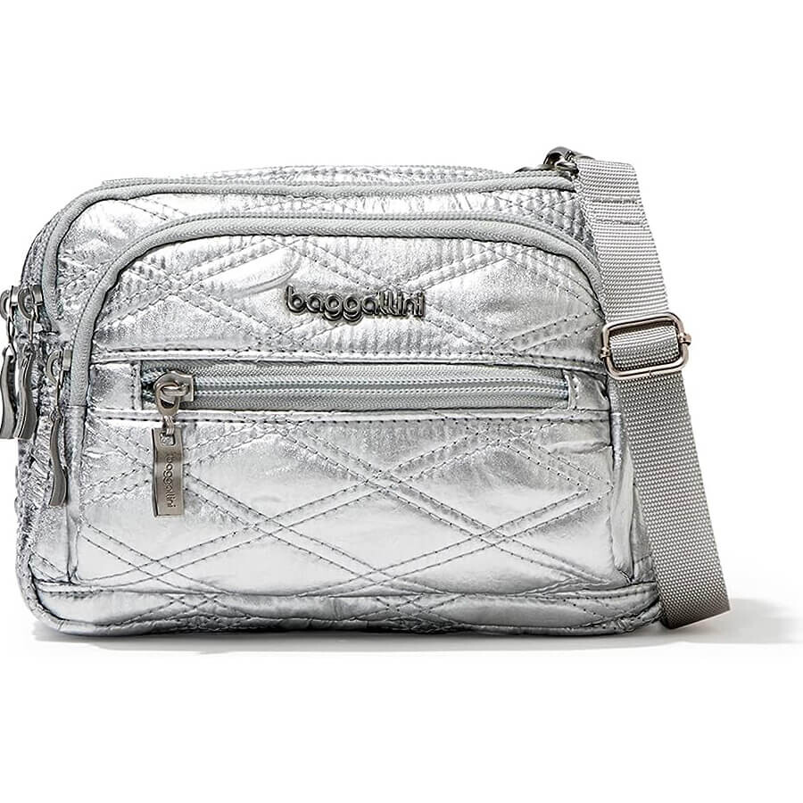 Сумка Baggallini Triple Zip, серебристый металлик
Сумка Baggallini Triple Zip, серебристый металлик