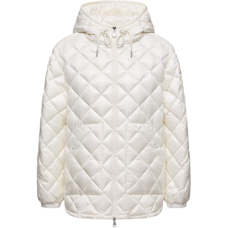 Moncler Стеганое пальто с капюшоном, White
Moncler Стеганое пальто с капюшоном, White