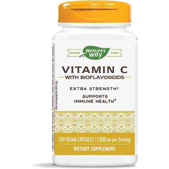 Витамин C Nature's Way с биофлавоноидами повышенная сила действия 1000 мг, 250 веганских капсул
Витамин C Nature's Way с биофлавоноидами повышенная сила действия 1000 мг, 250 веганских капсул