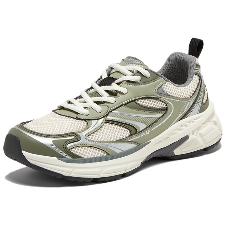 Дышащие низкие массивные кроссовки для мужчин SKAP, Green/Ecru
Дышащие низкие массивные кроссовки для мужчин SKAP, Green/Ecru