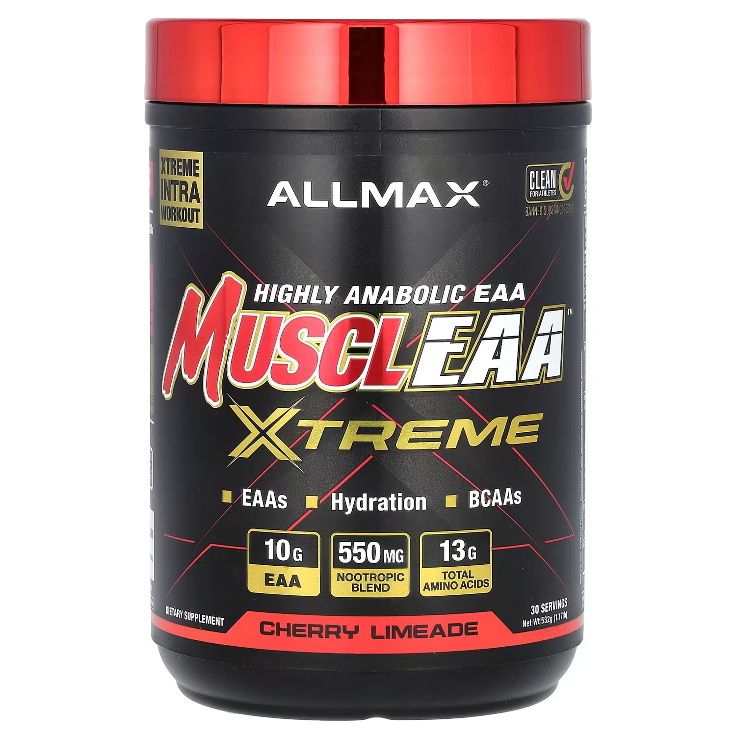 Добавка AllMax MuscleEAA Xtreme Cherry Limeade, 532 г
Добавка AllMax MuscleEAA Xtreme Cherry Limeade, 532 г