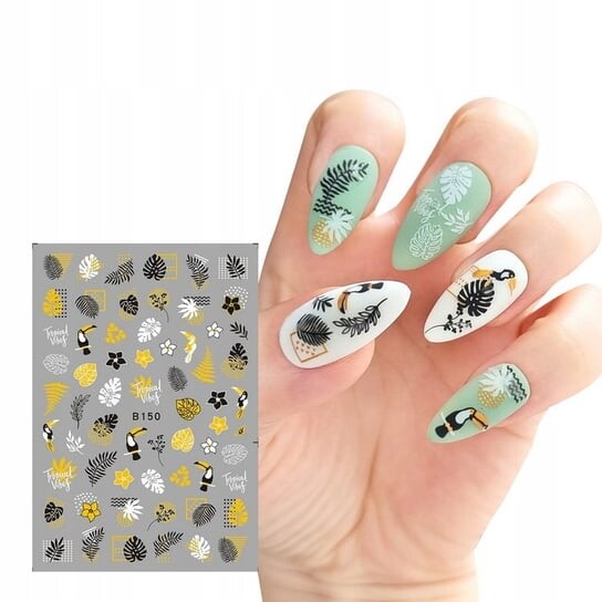 Наклейки для дизайна ногтей с узорами в виде листьев тукана, Frezarkowo
Наклейки для дизайна ногтей с узорами в виде листьев тукана, Frezarkowo