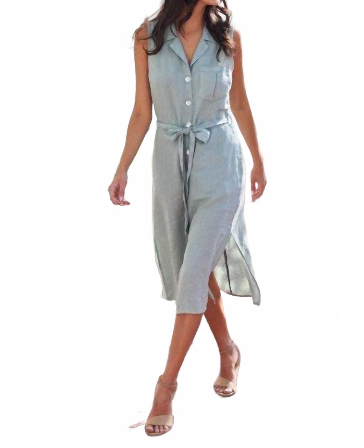 Льняное миди-платье с короткими рукавами и застежкой на пуговицы в цвете шалфей Bella Dahl, Sage
Льняное миди-платье с короткими рукавами и застежкой на пуговицы в цвете шалфей Bella Dahl, Sage