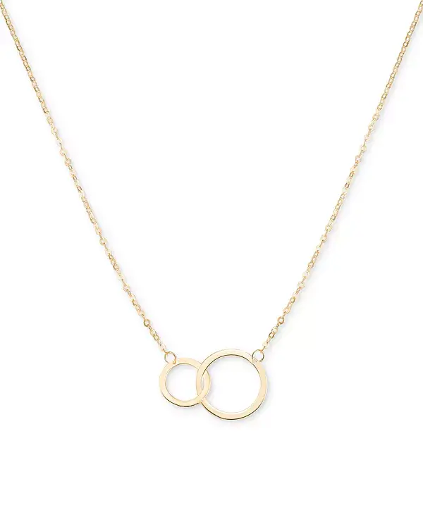 Ожерелье с подвеской в виде переплетающихся кругов из 10-каратного золота, 16 дюймов + удлинитель 2 дюйма Macy'S, yellow
Ожерелье с подвеской в виде переплетающихся кругов из 10-каратного золота, 16 дюймов + удлинитель 2 дюйма Macy'S, yellow