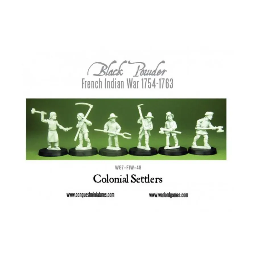 Колониальные поселенцы, Black Powder - French Indian War 1754-1763 (28mm)
Колониальные поселенцы, Black Powder - French Indian War 1754-1763 (28mm)