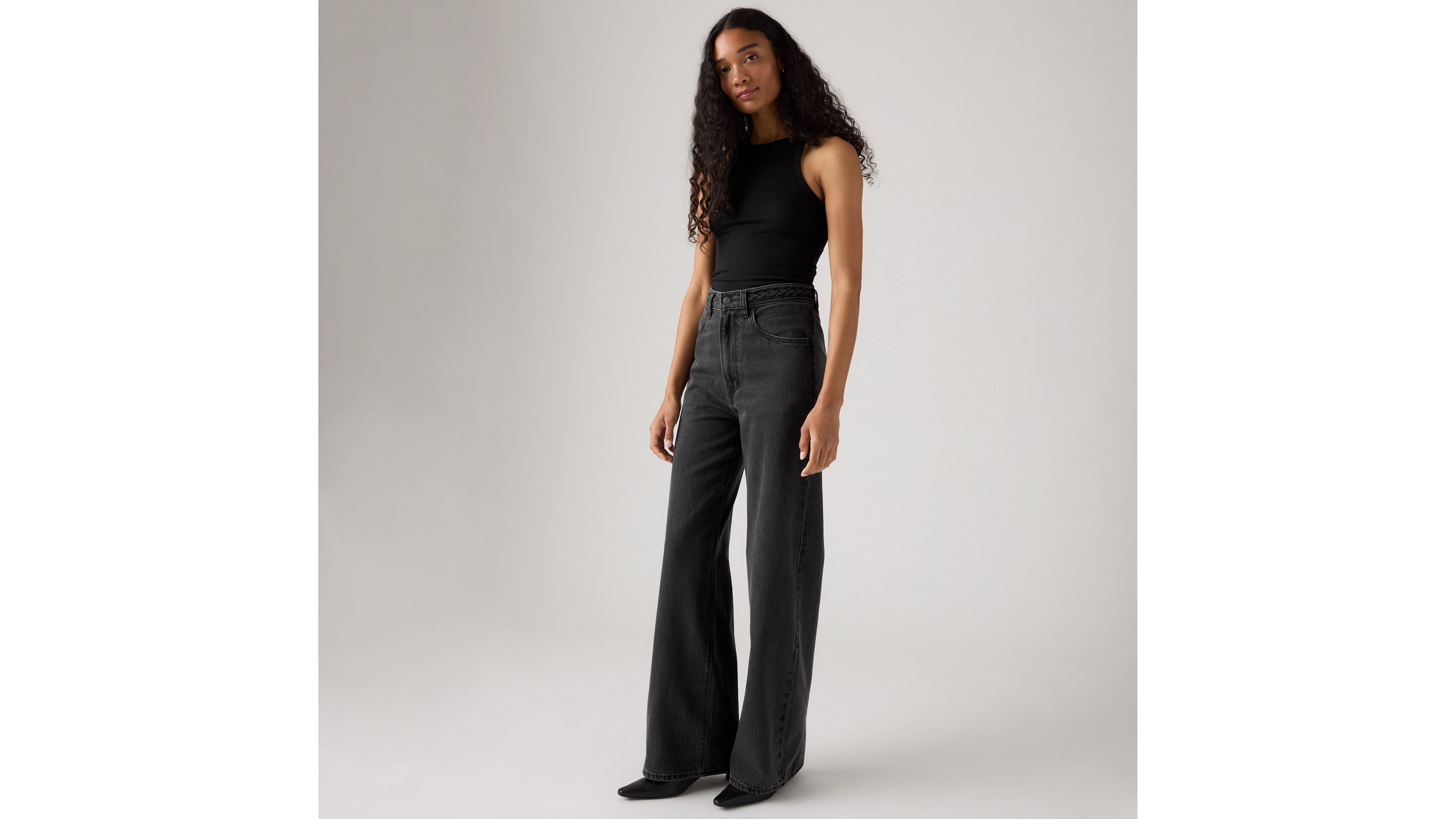 Женские джинсы Ribcage Wide Leg с плетением Levi's, Don't Cut - Black
Женские джинсы Ribcage Wide Leg с плетением Levi's, Don't Cut - Black