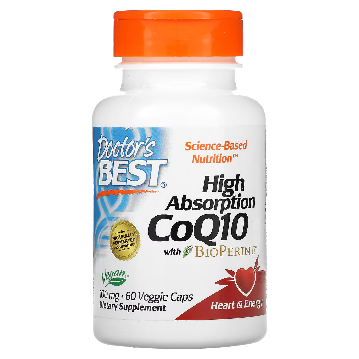 Doctor's Best, коэнзим Q10 с высокой степенью всасывания, с BioPerine, 100 мг, 60 вегетарианских капсул
Doctor's Best, коэнзим Q10 с высокой степенью всасывания, с BioPerine, 100 мг, 60 вегетарианских капсул