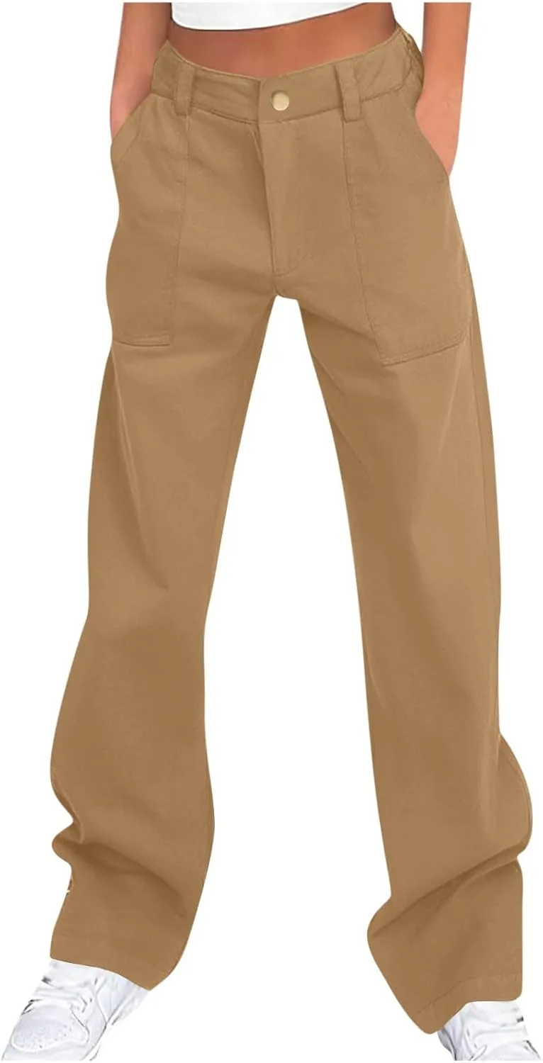 Женские карго с высокой талией прямого кроя
Женские карго с высокой талией прямого кроя