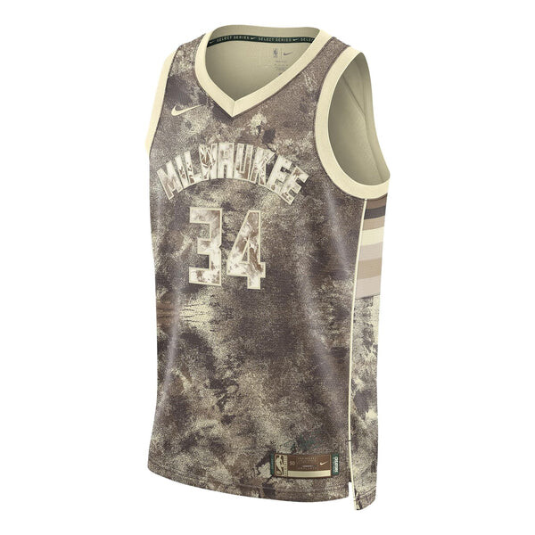 Майка Nike Dri-FIT NBA Swingman Jersey 2022/23 Select Series 'Milwaukee Bucks Giannis Antetokounmpo', белый
Майка Nike Dri-FIT NBA Swingman Jersey 2022/23 Select Series 'Milwaukee Bucks Giannis Antetokounmpo', белый