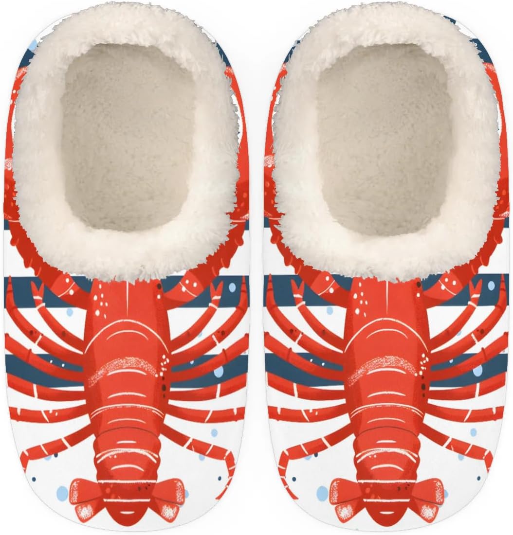 Тапочки QsirBC в полоску с дизайном омара и морской звезды для женщин и мужчин, мягкие тапочки с эффектом памяти, с нескользящей подошвой, для дома и улицы, уютные, теплые и пушистые, Striped Lobster Starfish M
Тапочки QsirBC в полоску с дизайном омара и морской звезды для женщин и мужчин, мягкие тапочки с эффектом памяти, с нескользящей подошвой, для дома и улицы, уютные, теплые и пушистые, Striped Lobster Starfish M