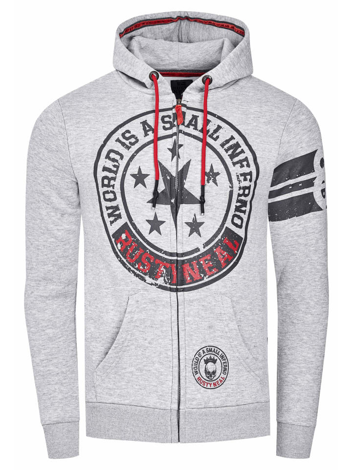 Толстовка с принтом спереди серого цвета Rusty Neal
Толстовка с принтом спереди серого цвета Rusty Neal