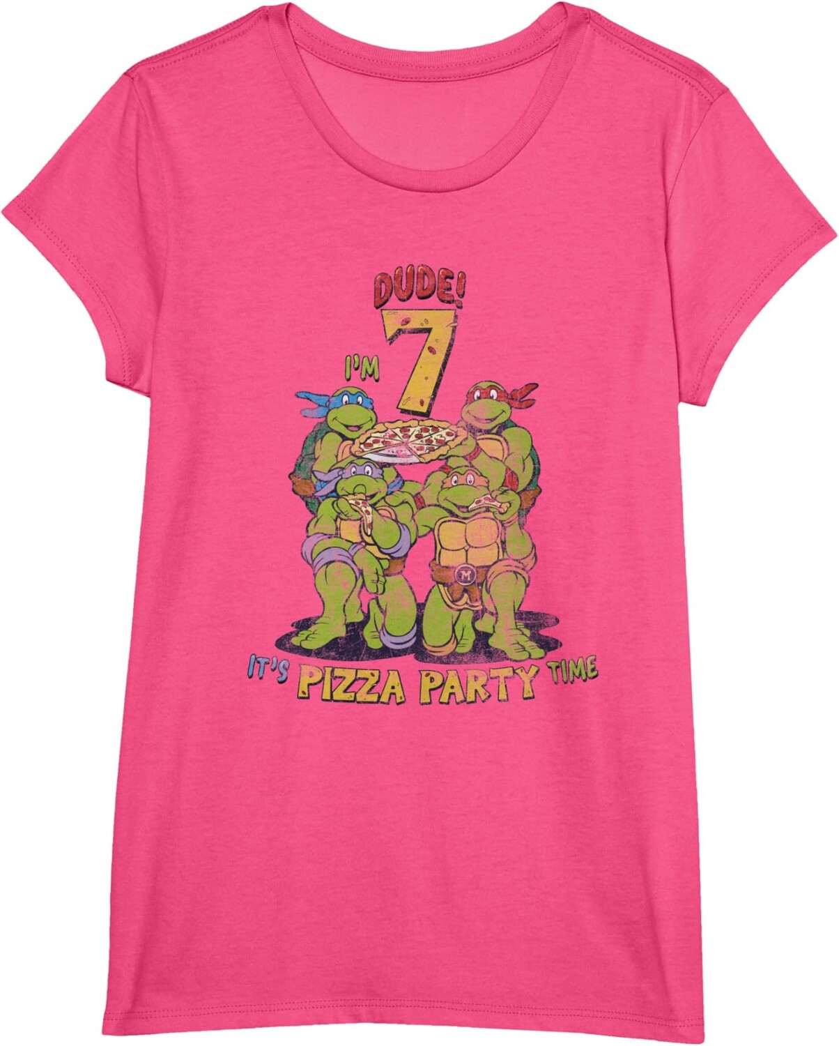 Детская футболка для девочек Teenage Mutant Ninja Turtles I'm 7 Dude Pizza Birthday Party, розовый вереск
Детская футболка для девочек Teenage Mutant Ninja Turtles I'm 7 Dude Pizza Birthday Party, розовый вереск