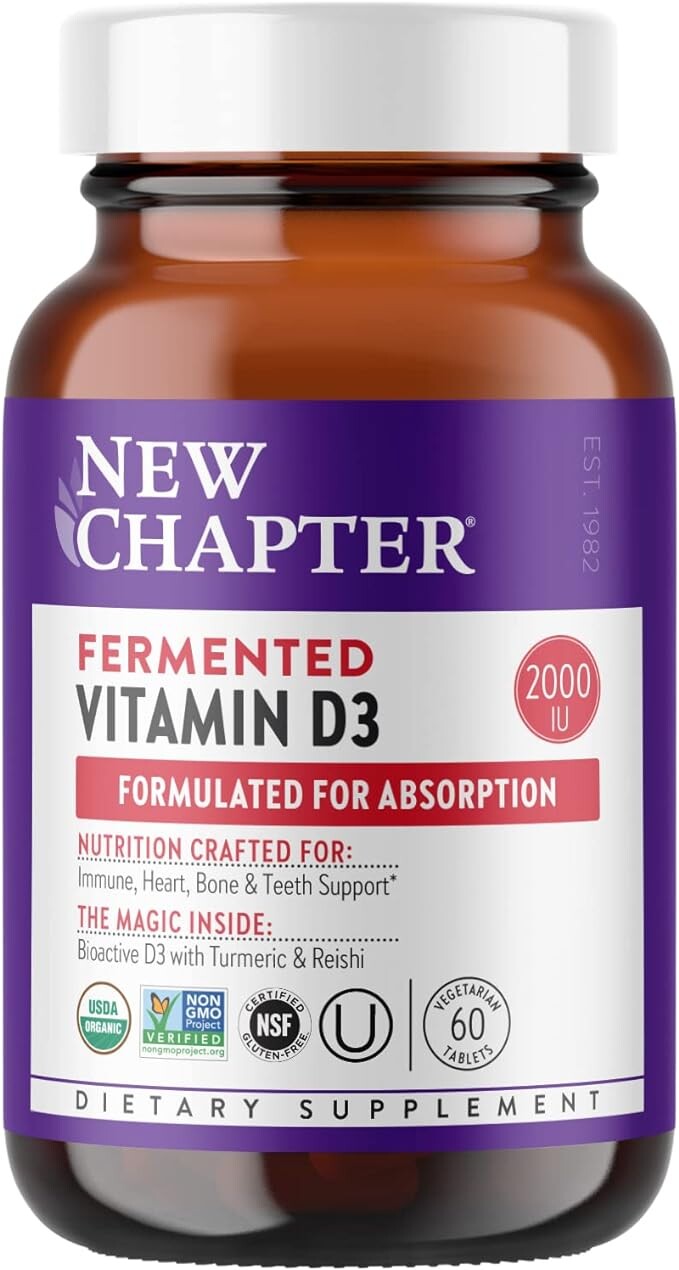Ферментированный витамин D3 New Chapter, 2000 МЕ, 60 капсул
Ферментированный витамин D3 New Chapter, 2000 МЕ, 60 капсул