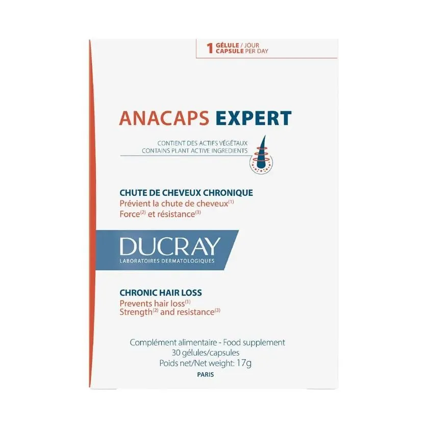 Витаминный комплекс при выпадении волос Ducray Anacaps Expert X90, 30 капсул
Витаминный комплекс при выпадении волос Ducray Anacaps Expert X90, 30 капсул