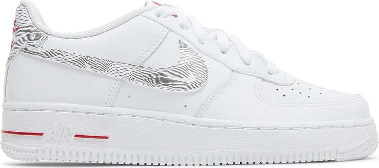 Кроссовки Nike Air Force 1 Low GS 'White University Red', белый 
Кроссовки Nike Air Force 1 Low GS 'White University Red', белый