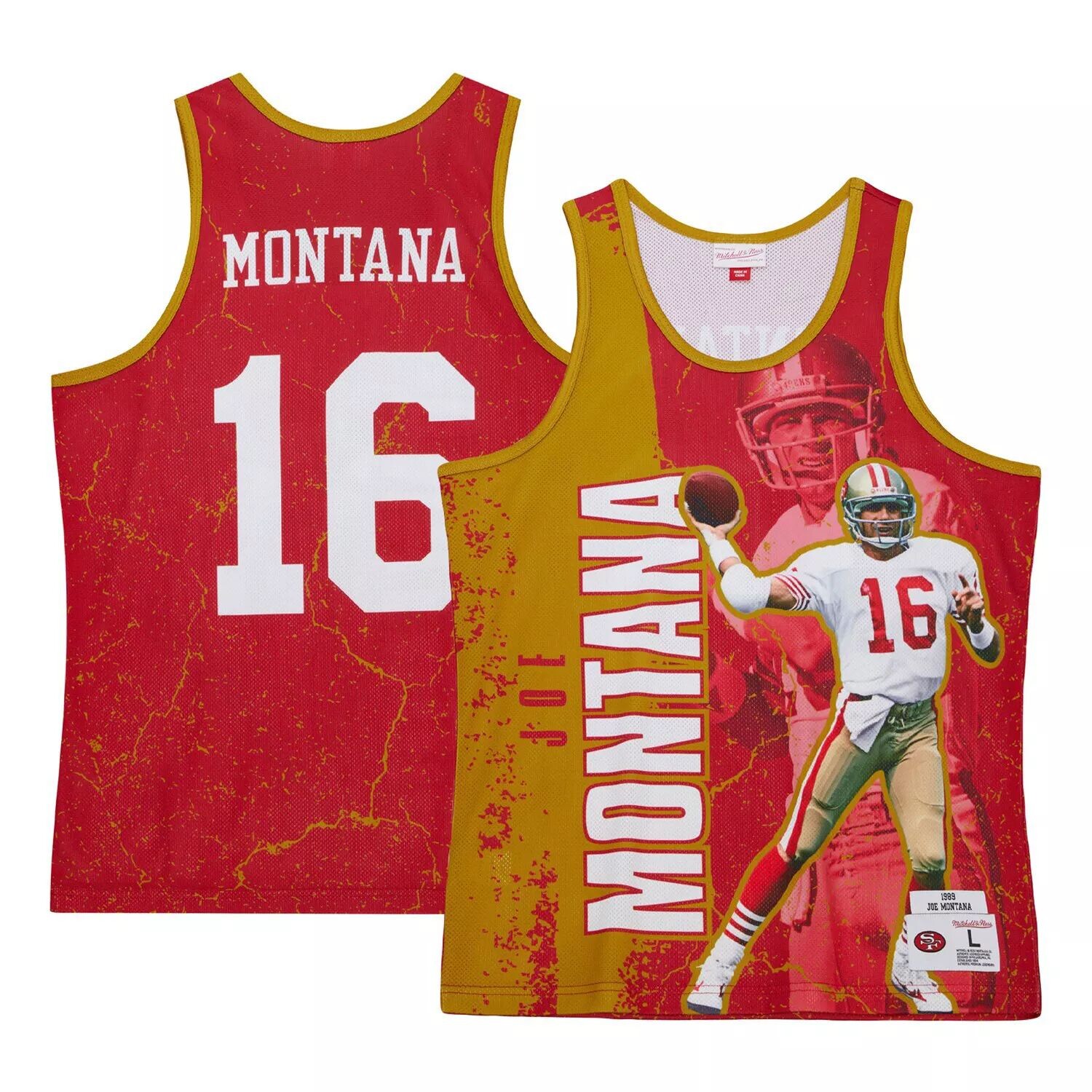 Мужская майка Mitchell & Ness Joe Montana Scarlet San Francisco 49ers 1989 Player Burst
Мужская майка Mitchell & Ness Joe Montana Scarlet San Francisco 49ers 1989 Player Burst