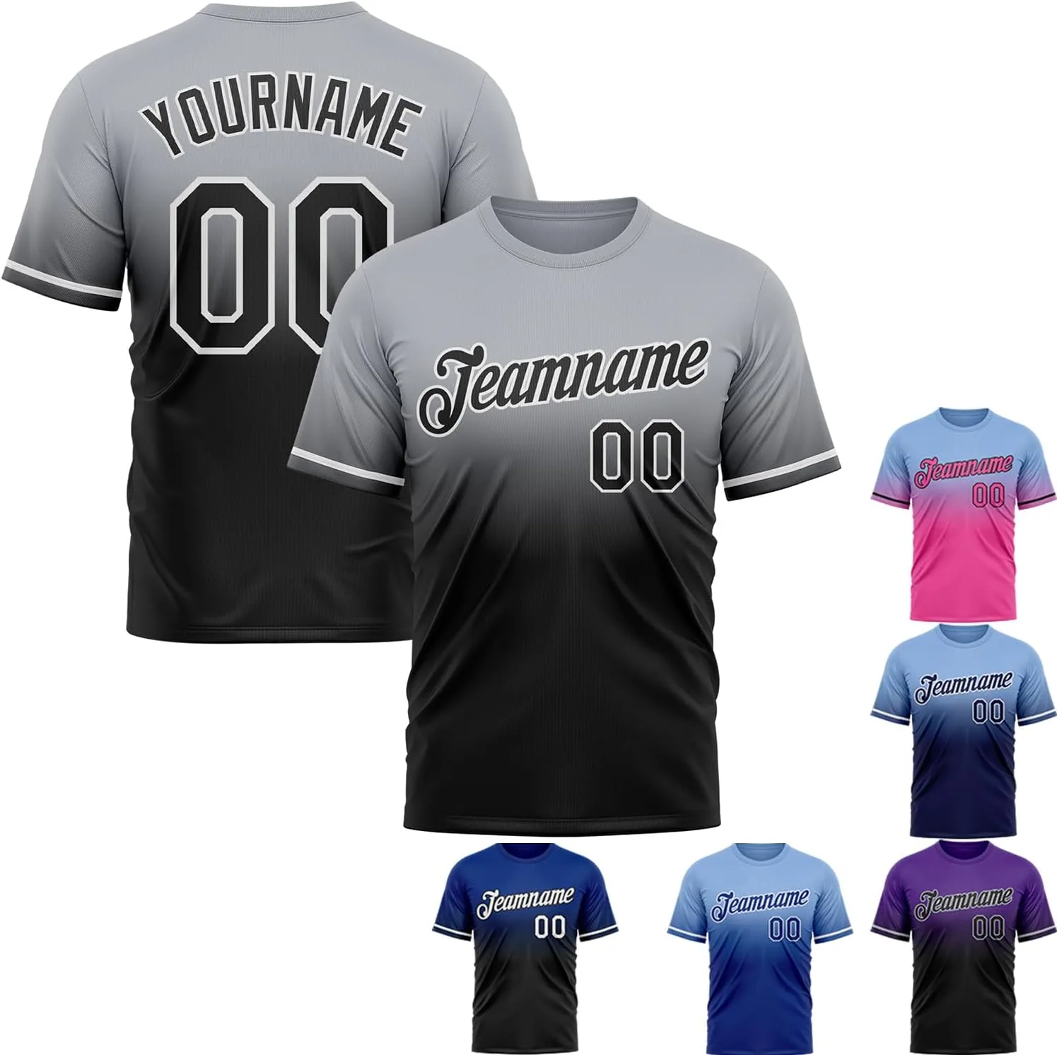 Fanscustom Custom Gradient Baseball Style T-Shirt Short Sleeve Crew Neck
Fanscustom Custom Gradient Baseball Style T-Shirt Short Sleeve Crew Neck