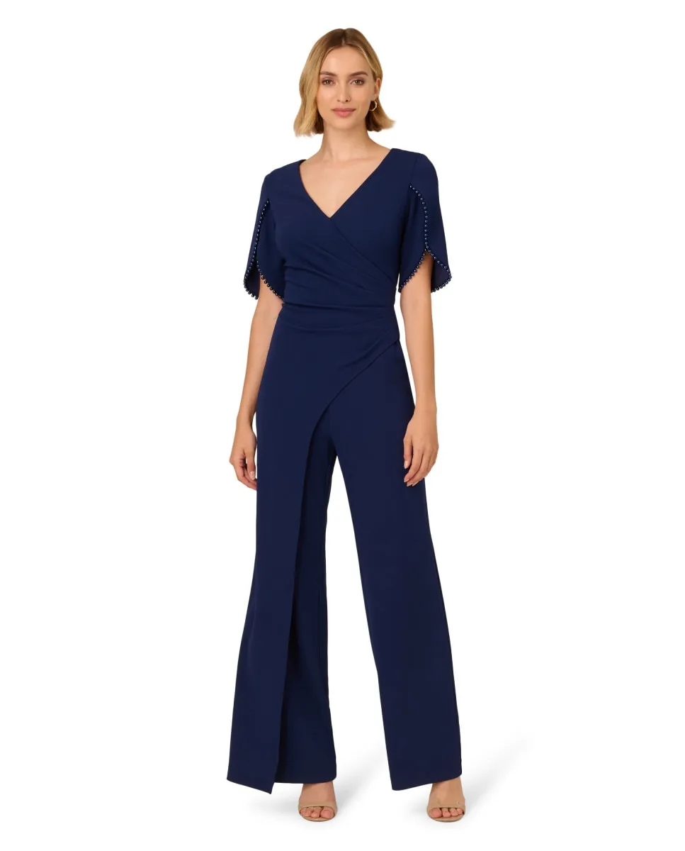 Комбинезон из жемчужного крепа Adrianna Papell, тёмно-синий
Комбинезон из жемчужного крепа Adrianna Papell, тёмно-синий