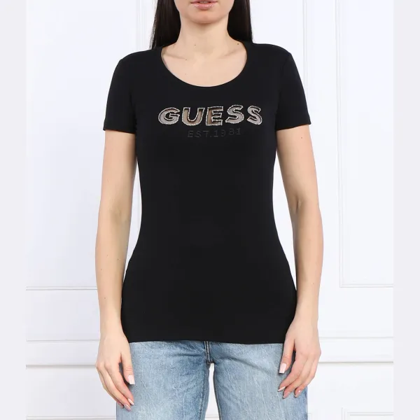 Футболка стандартного кроя Guess, черный 
Футболка стандартного кроя Guess, черный