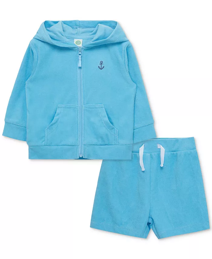 Детский комплект для мальчиков: худи и шорты для пляжа, 2 предмета Little Me, синий
Детский комплект для мальчиков: худи и шорты для пляжа, 2 предмета Little Me, синий