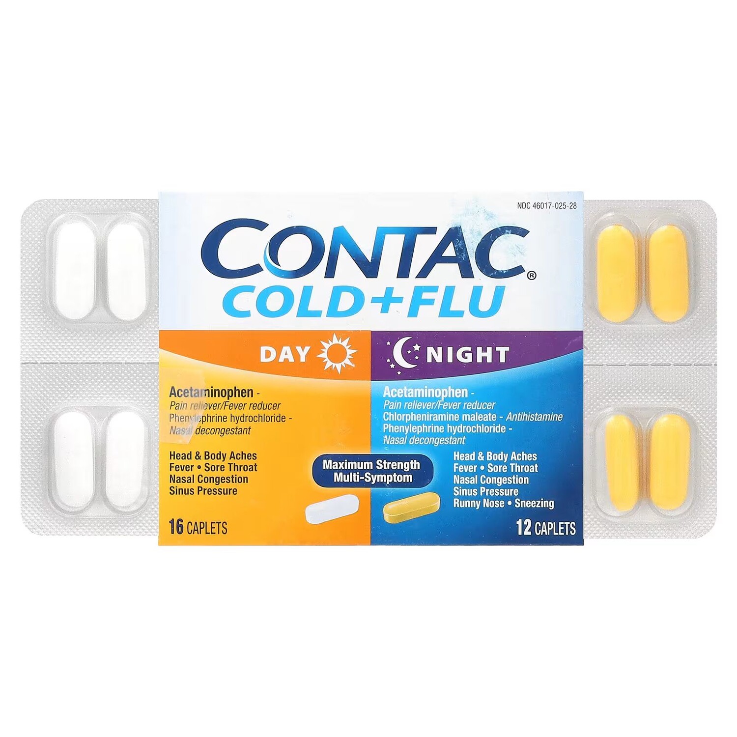 Простуда + грипп, день/ночь, 28 капсул Contac
Простуда + грипп, день/ночь, 28 капсул Contac