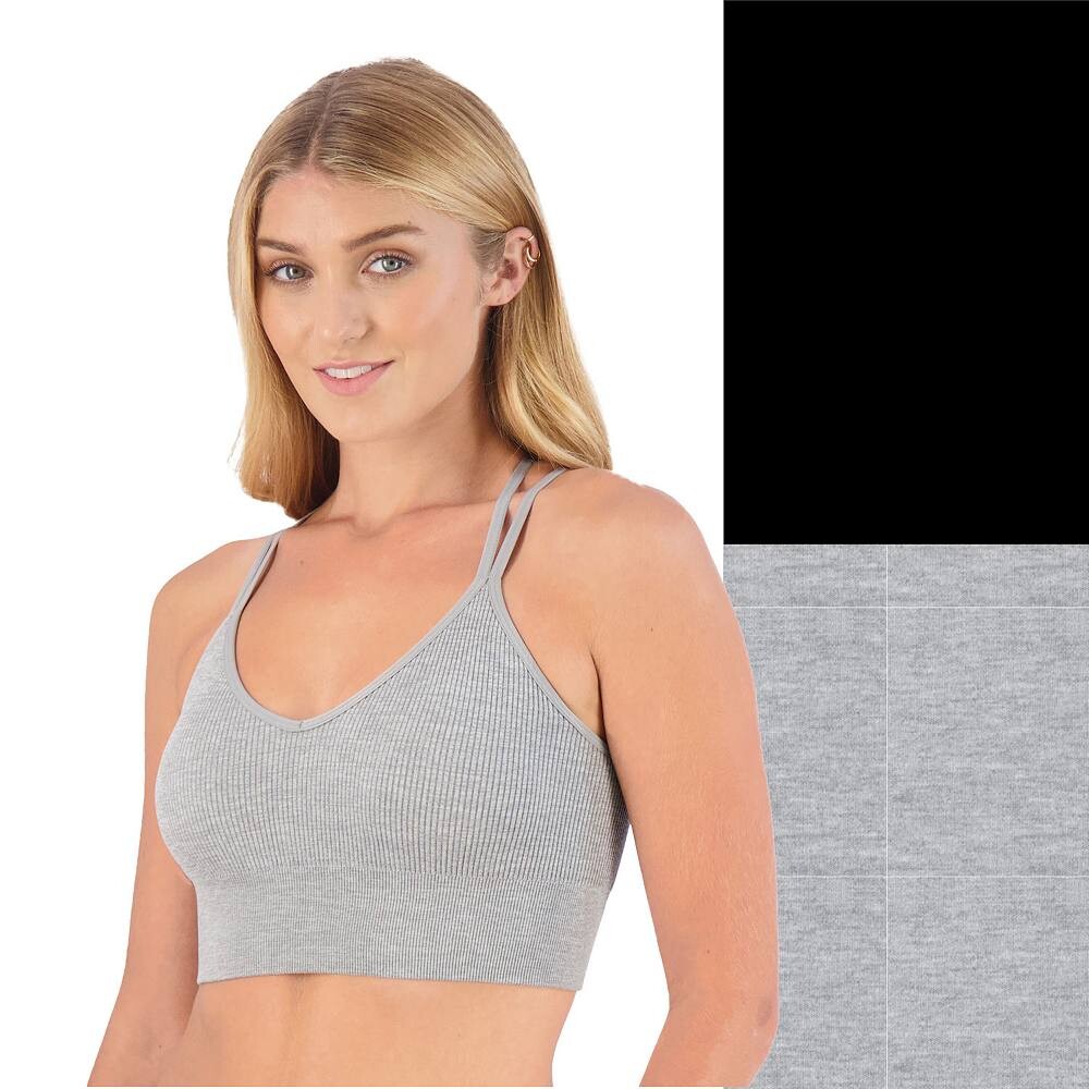 Комплект из 2 бесшовных бюстгальтеров без косточек на легкой подкладке SO для юниоров SO51-038P2, цвет Black And Heather Gray
Комплект из 2 бесшовных бюстгальтеров без косточек на легкой подкладке SO для юниоров SO51-038P2, цвет Black And Heather Gray