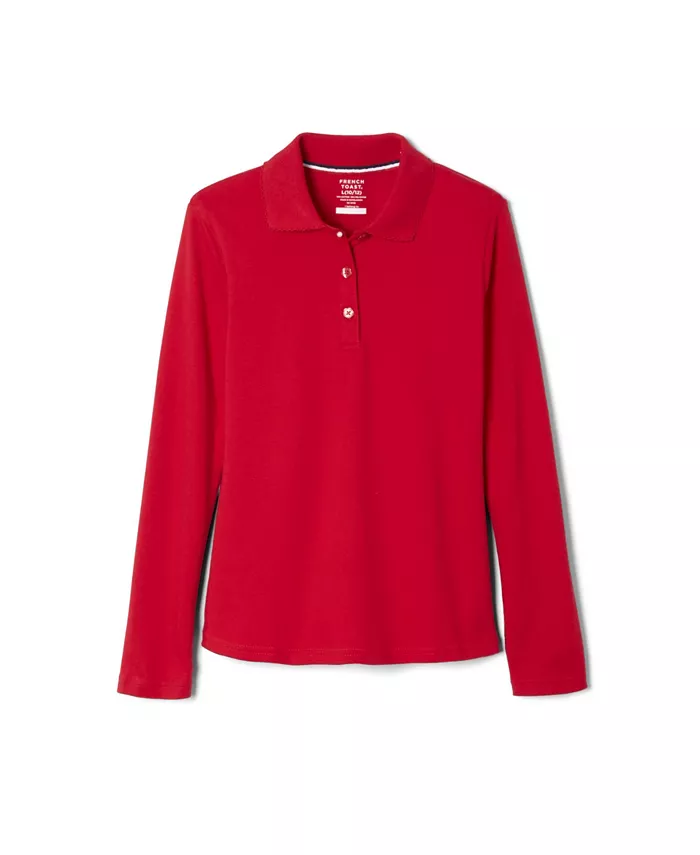 Поло из трикотажного полотна с длинными рукавами и воротником-пико для девочек French Toast, красный
Поло из трикотажного полотна с длинными рукавами и воротником-пико для девочек French Toast, красный