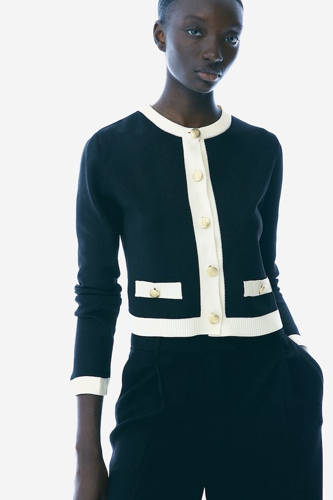 Кардиган тонкой вязки H&M, черный
Кардиган тонкой вязки H&M, черный