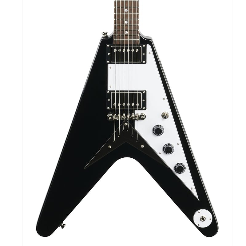 Электрогитара Epiphone Flying V, черное дерево
Электрогитара Epiphone Flying V, черное дерево