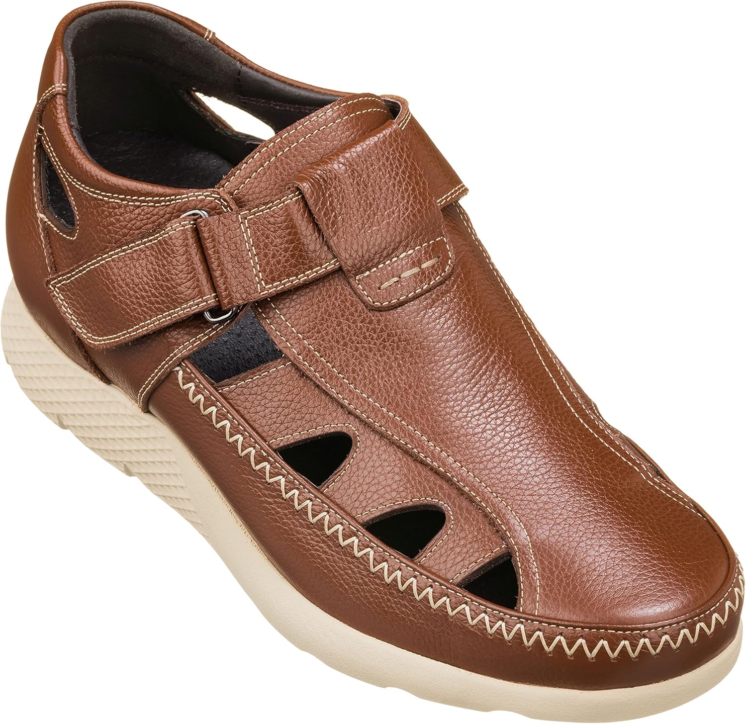 Мужские невидимые подъемные туфли CALTO - черные, из премиальной кожи, легкие сандалии-рыбацкого типа - увеличивают рост на 7 см - модель K2132 - размер 10.5 D(M) по US
Мужские невидимые подъемные туфли CALTO - черные, из премиальной кожи, легкие сандалии-рыбацкого типа - увеличивают рост на 7 см - модель K2132 - размер 10.5 D(M) по US