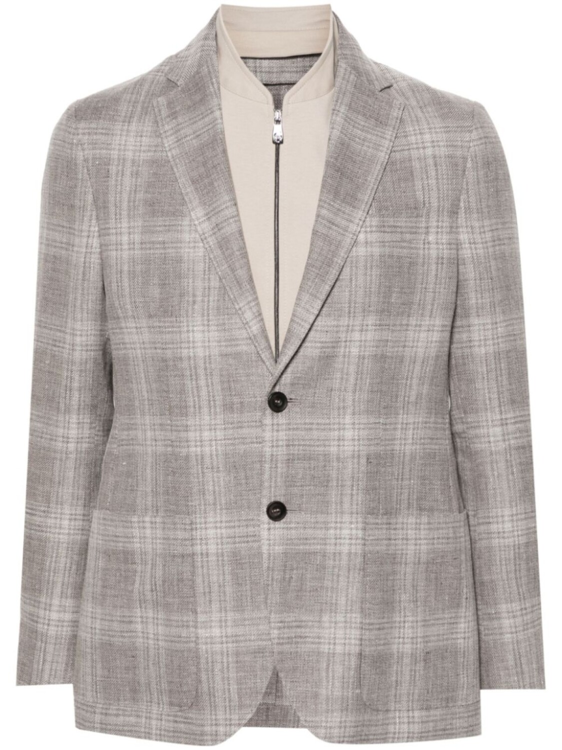 Corneliani многослойный однобортный пиджак, коричневый 
Corneliani многослойный однобортный пиджак, коричневый